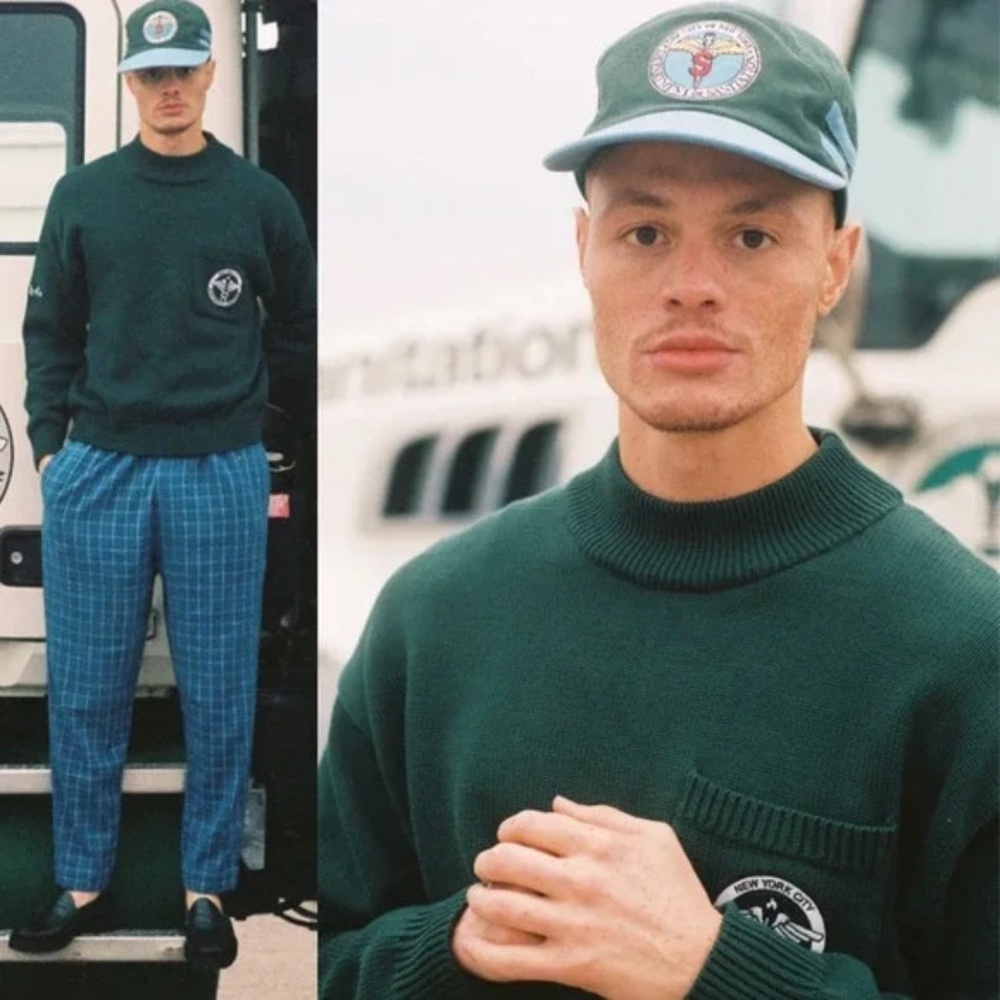 DSNY x Tombolo | Unisex NYC Sanitation Department Green Crew Neck Sweater M